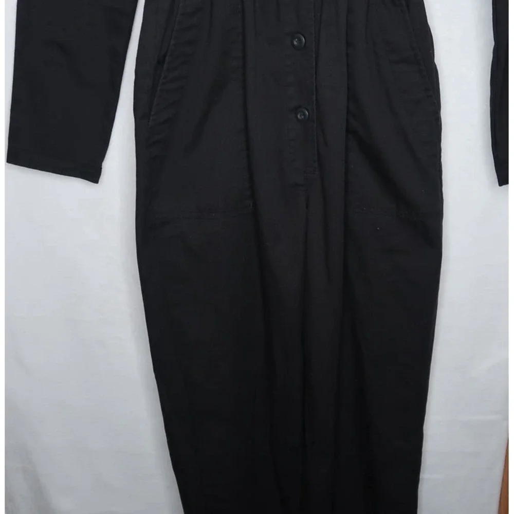 Brandy Melville Black Utility Jumpsuit Button Front Womens S‎ Streetwear EUC